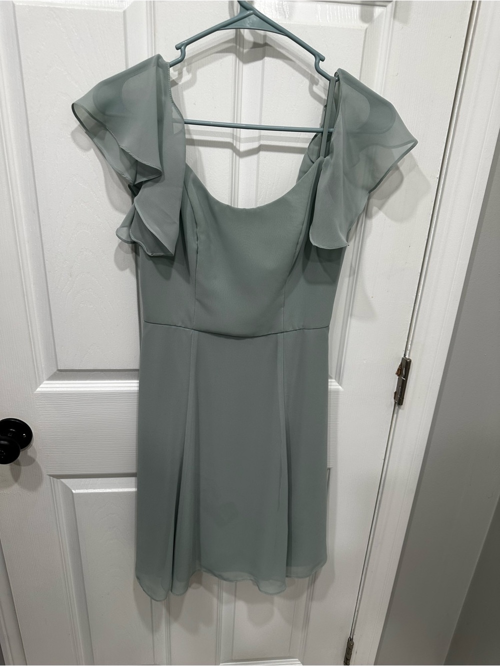 Prom/bridal dress Soft Sage Flutter Sleeve Mini Dress